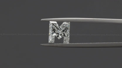 Alphabet M Cut Lab Grown Diamond