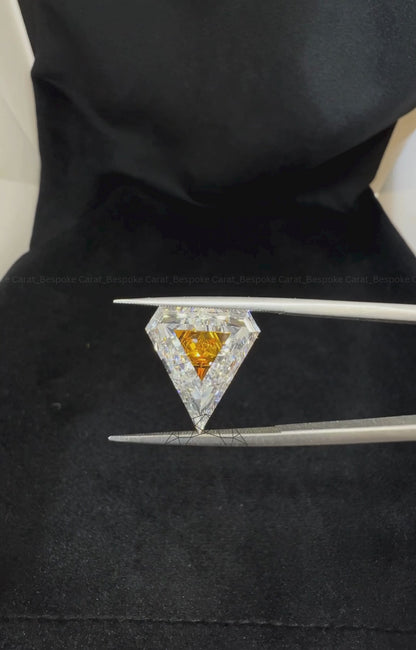Superman Logo Shape Two Tone Lab Grown Diamond