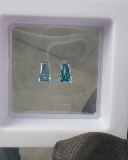 Vivid Blue Tapered Baguette Shoulder Stones for Custom Jewelry Layouts