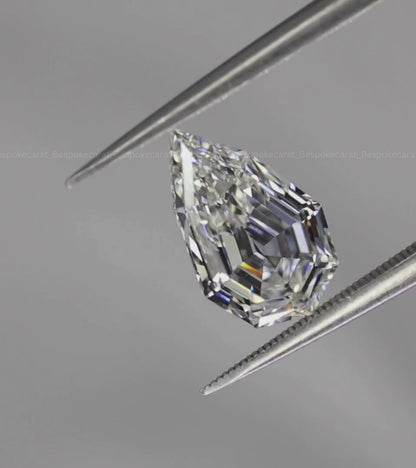 Pear Step Cut Lab Grown Diamond Matching Pair | E-F VVS | Perfect for Earrings | 4.18 CT Total