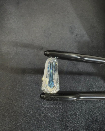5.47ct Kite Cut Two Tone Lab Grown Diamond White & Blue